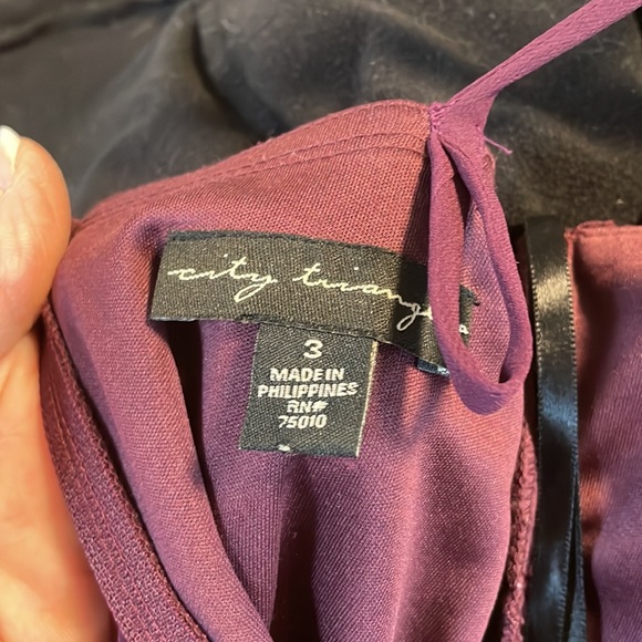 Gorgeous City Triangles Plum Colored Dress with beads, like new condition! - Picture 9 of 12